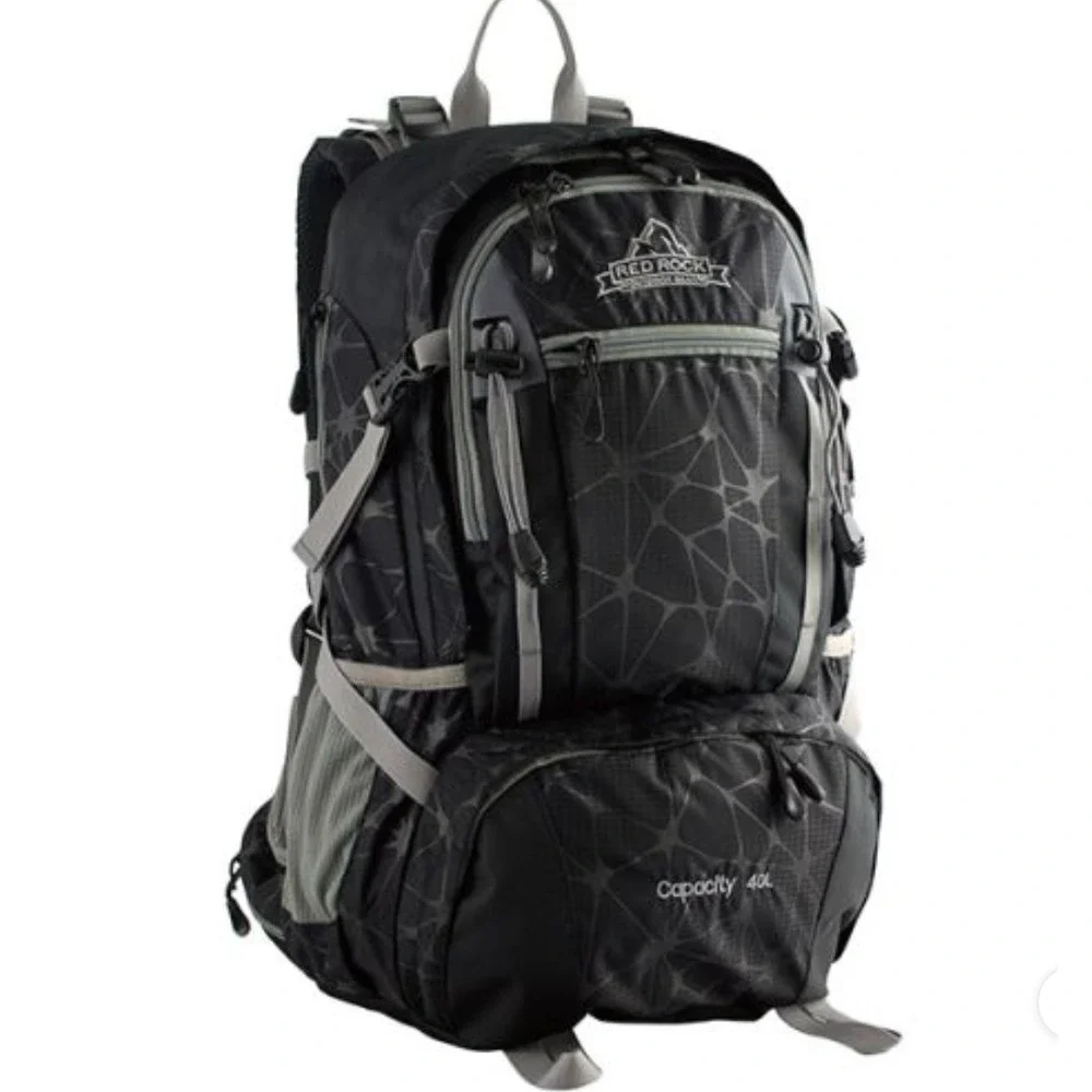 Red Rock Outdoor Gear Bluff Technical Backpack 40L Black Top Loading NWT